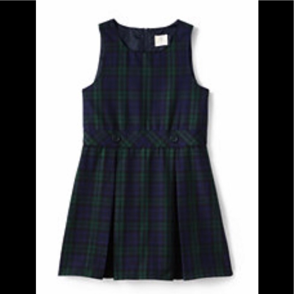 Lands’ End Uniform Girl top of Knee Plaid Jumper